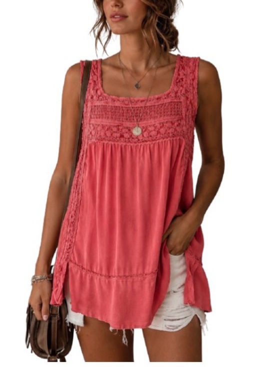 Free People Tops - Free People Tunic Tank Embroidered